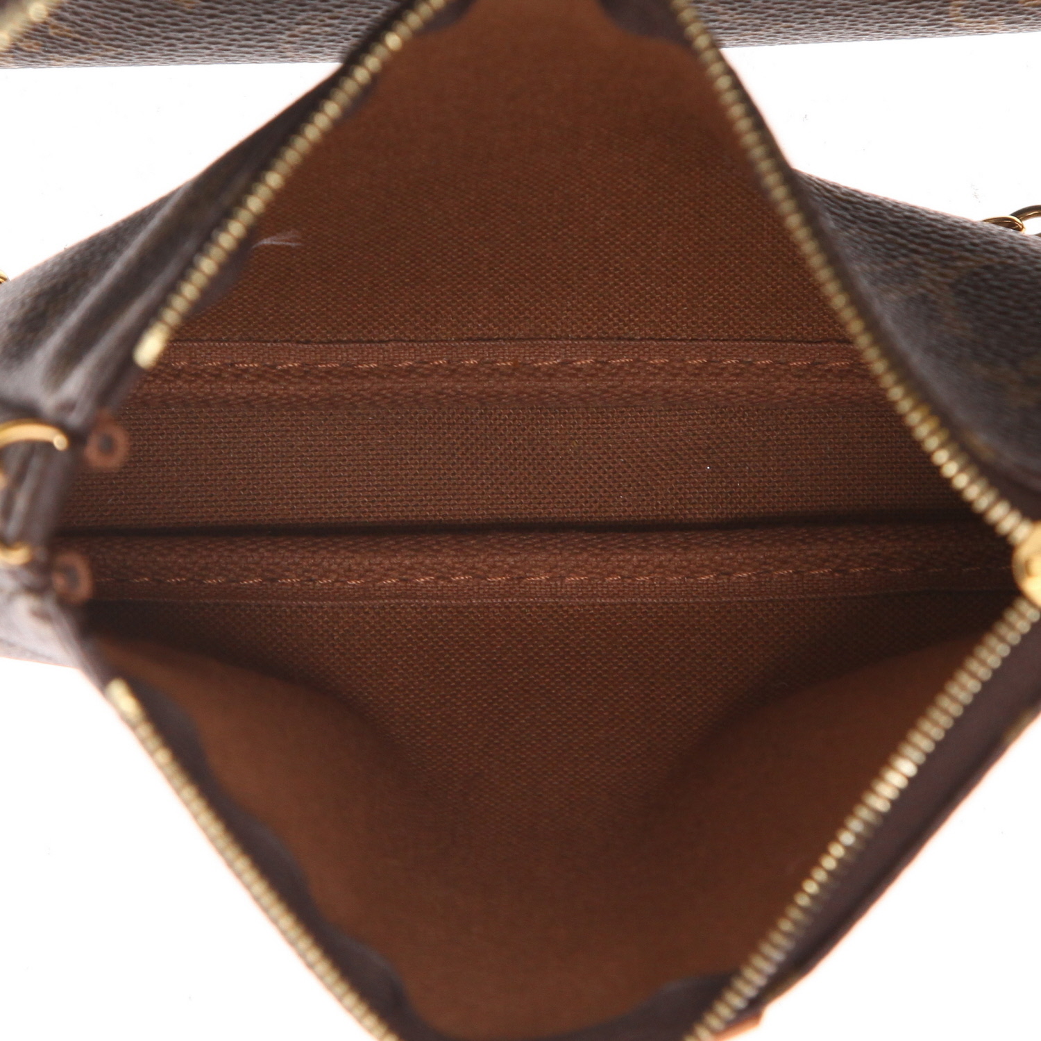 Borsa a tracolla Louis Vuitton  Multi-Pochette in tela monogram marrone e pelle naturale - Detail D3