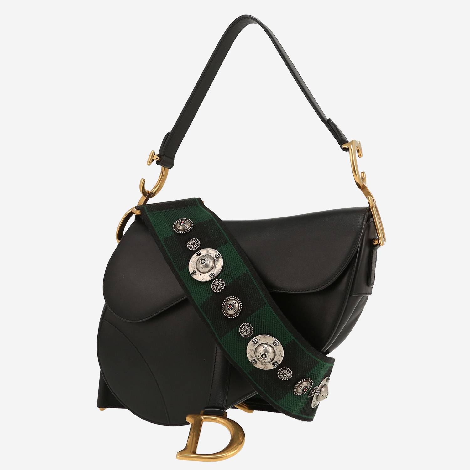 Sac bandoulière Dior  Saddle en cuir noir