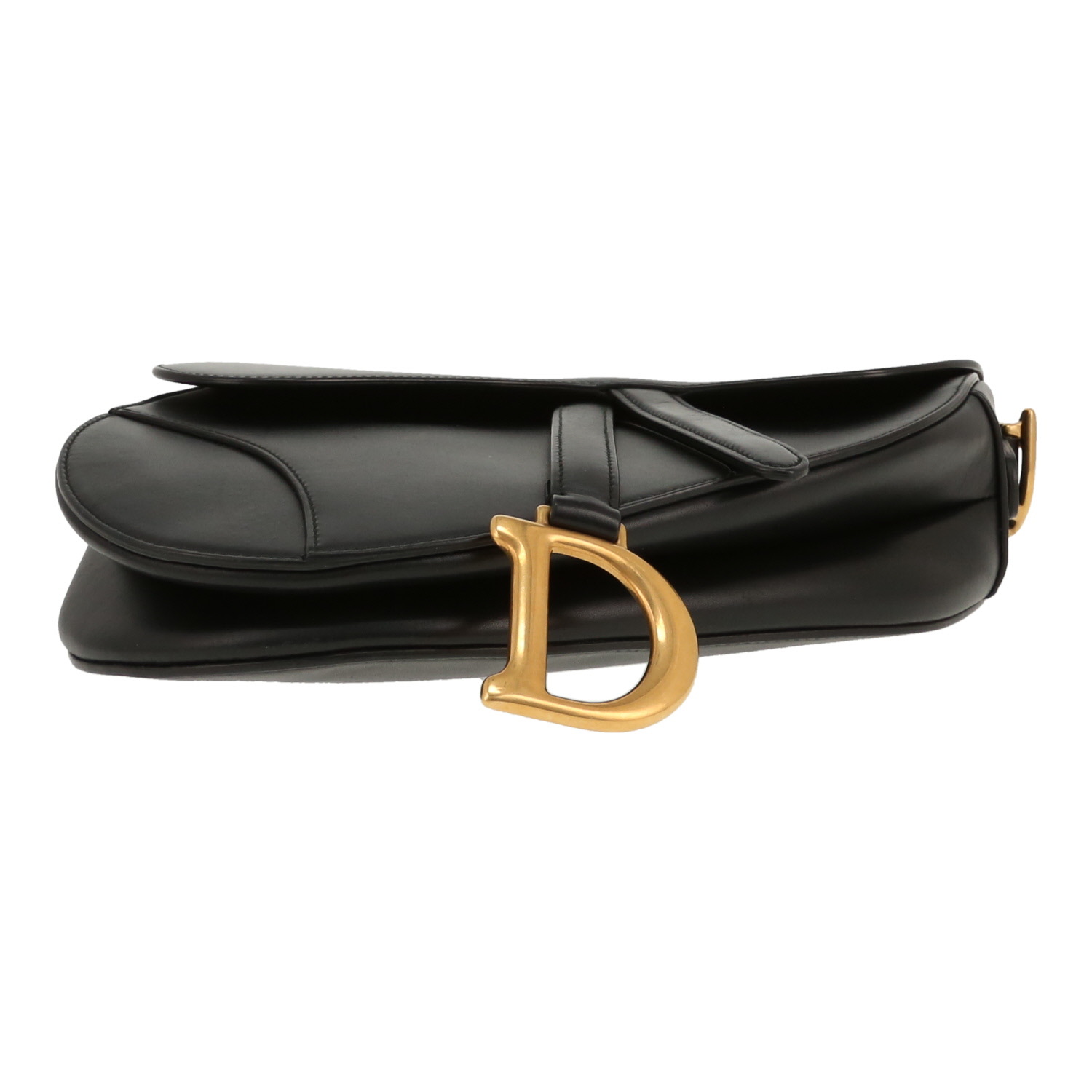 Borsa a tracolla Dior  Saddle in pelle nera - Detail D1