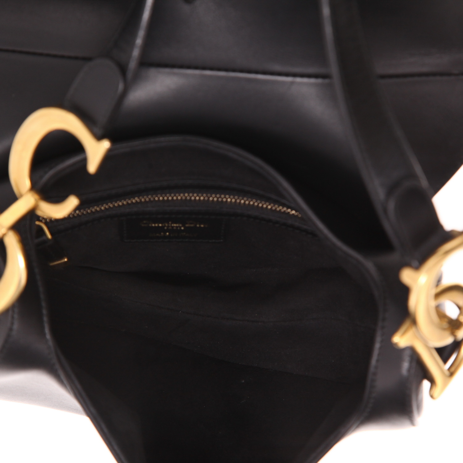 Borsa a tracolla Dior  Saddle in pelle nera - Detail D3