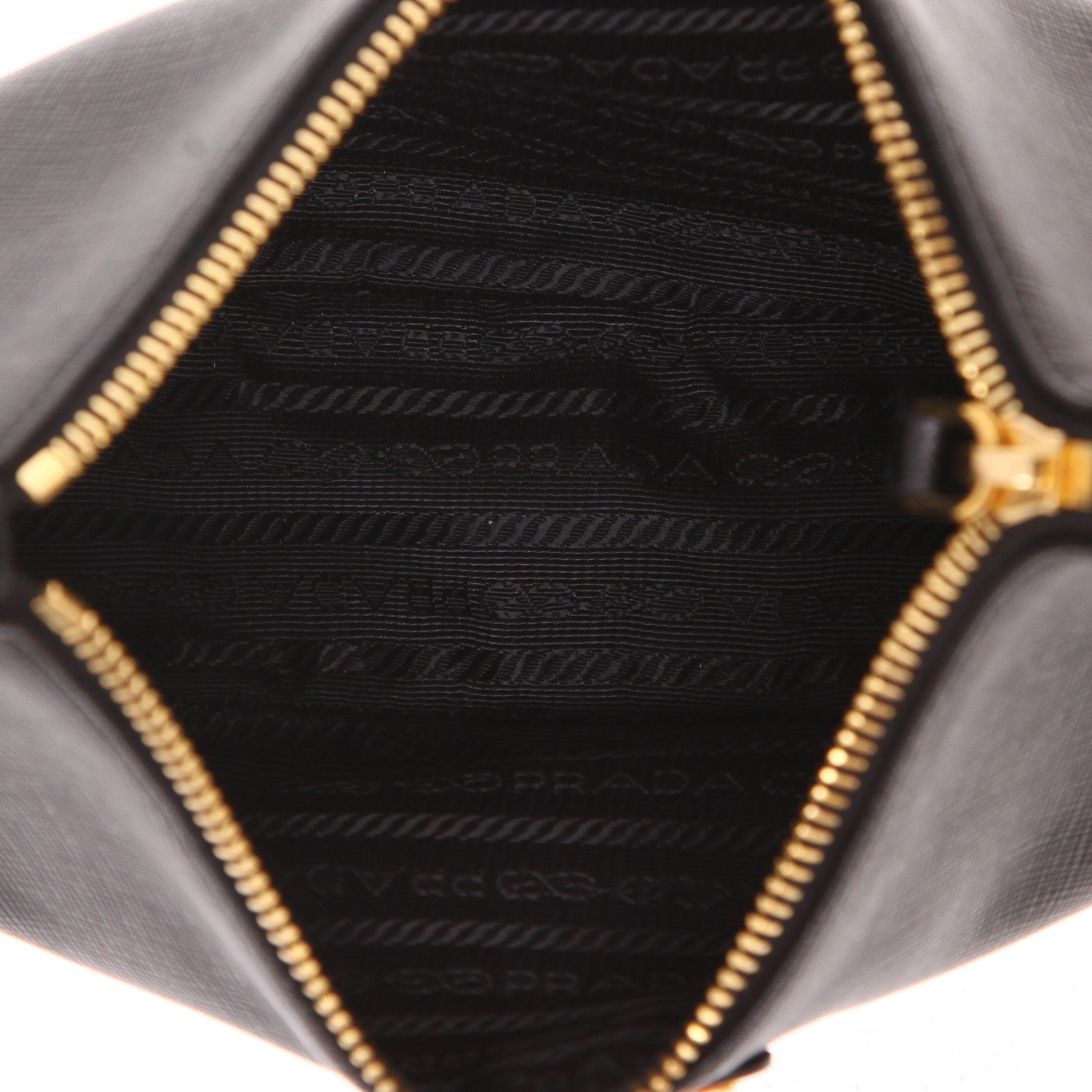 Borsa a tracolla Prada   in pelle saffiano nera - Detail D3