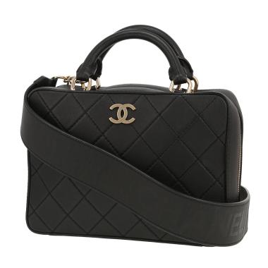 Bolso de mano Chanel   en cuero acolchado negro