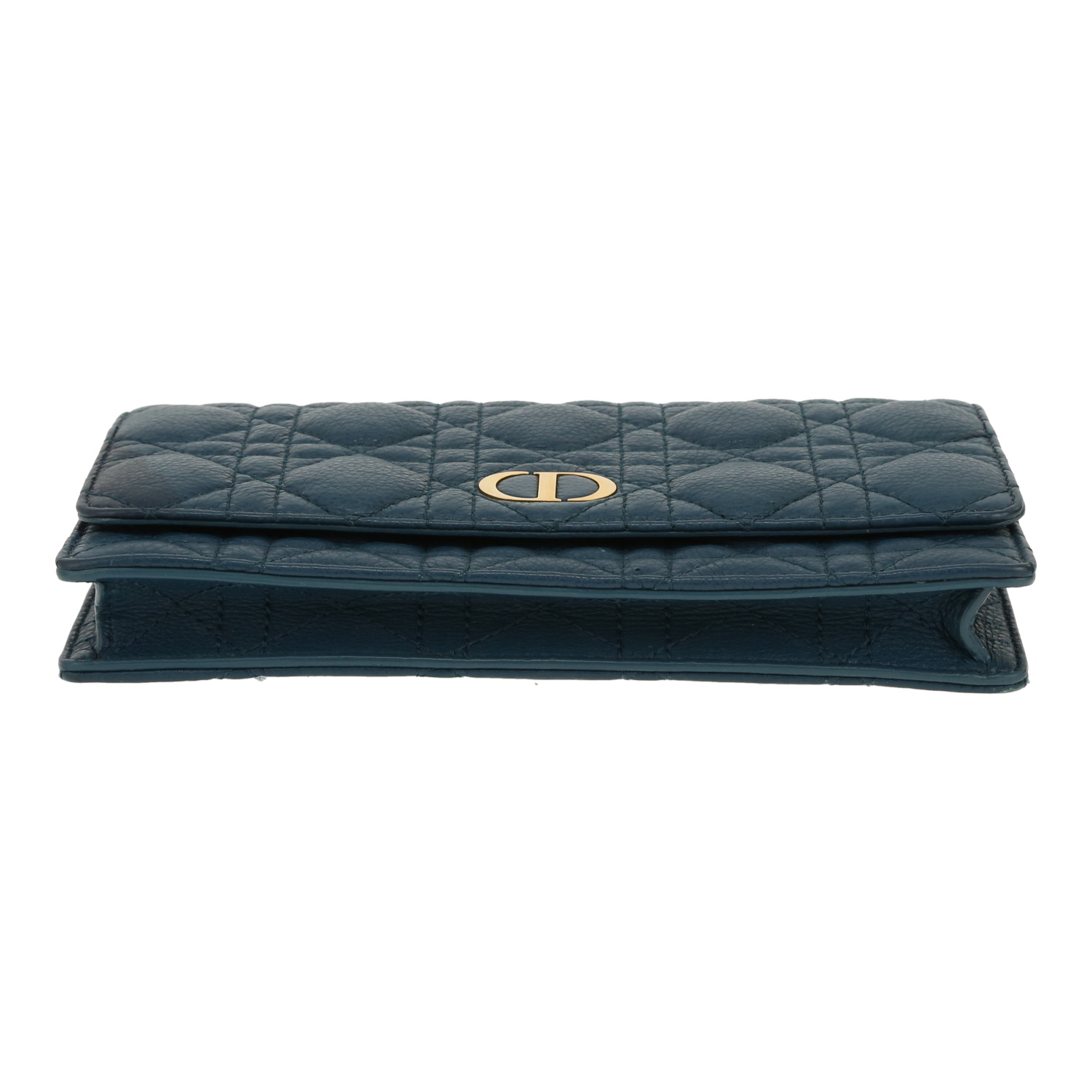 Dior  Caro clutch-belt  in blue grained leather - Detail D1