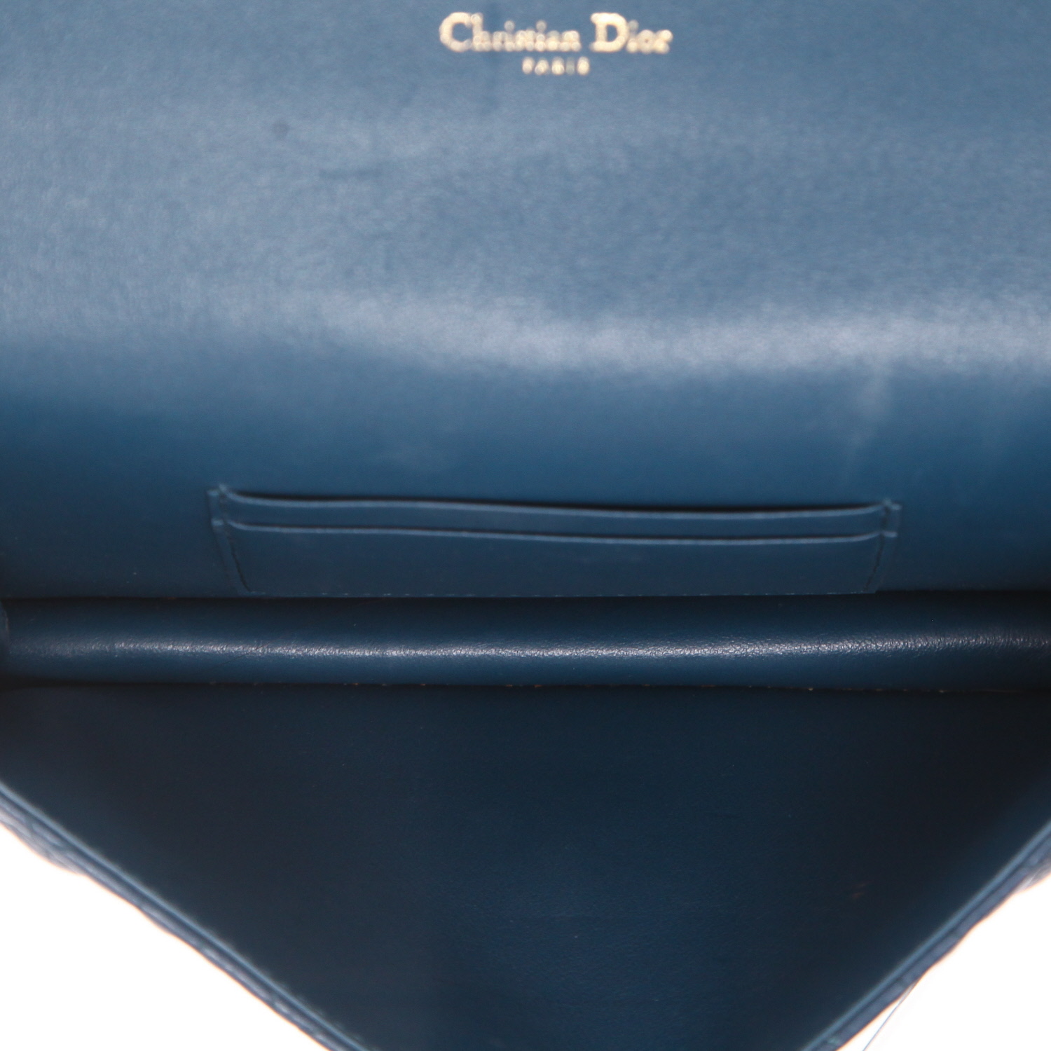 Pochette-cintura Dior  Caro in pelle martellata blu - Detail D3