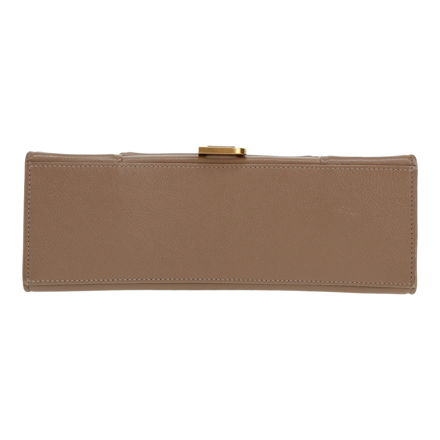 Bolso de mano Balenciaga  Hourglass en cuero granulado beige - Detail D1