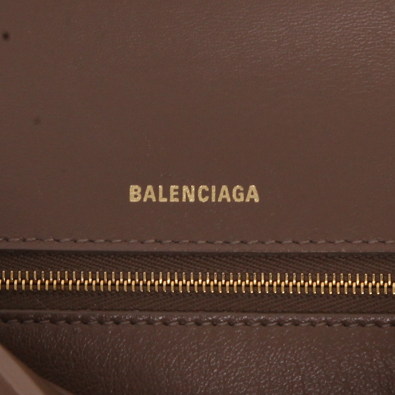 Borsa Balenciaga  Hourglass in pelle martellata beige - Detail D2