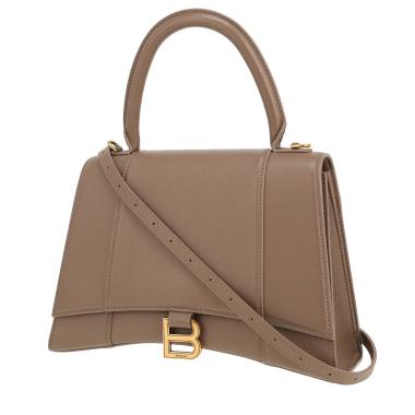 Balenciaga  Hourglass handbag  in beige grained leather