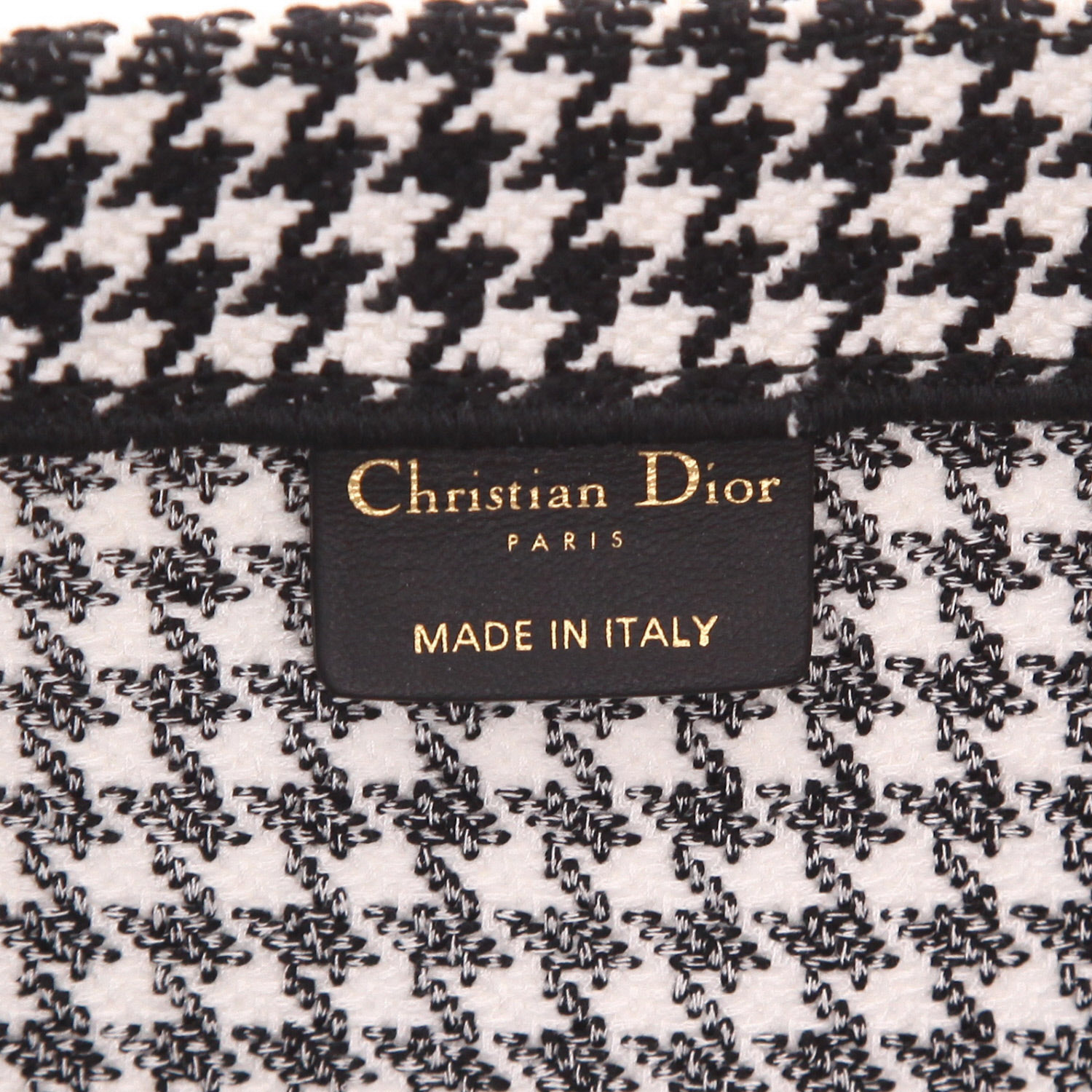 Bolso Cabás Dior  Book Tote modelo grande  en lona negra y blanca - Detail D2