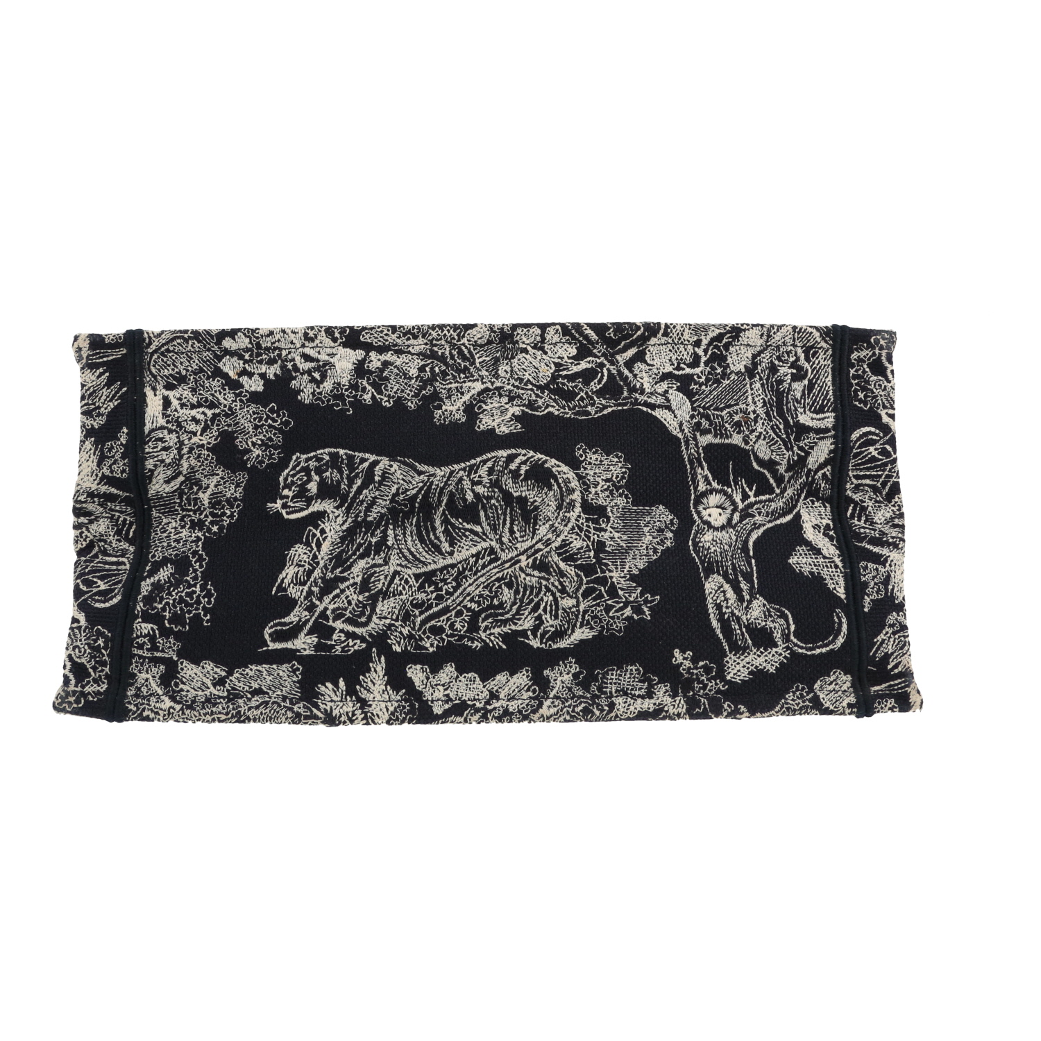 Sac cabas Dior  Book Tote moyen modèle  en toile imprimée à motifs blanche et bleue - Detail D1