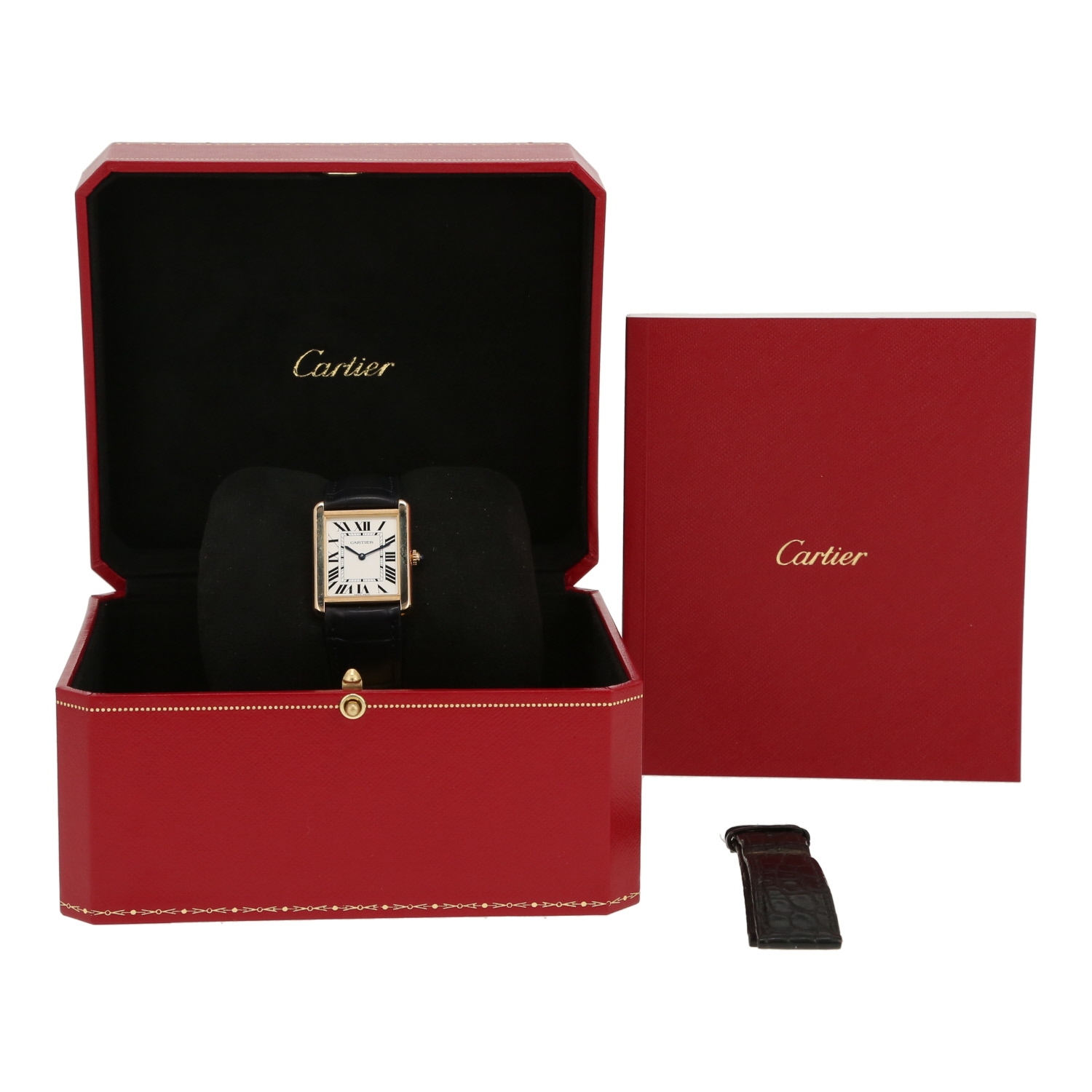 Reloj Cartier Tank Solo de oro y acero Ref: Cartier - 3167  Circa 2010 - Detail D2