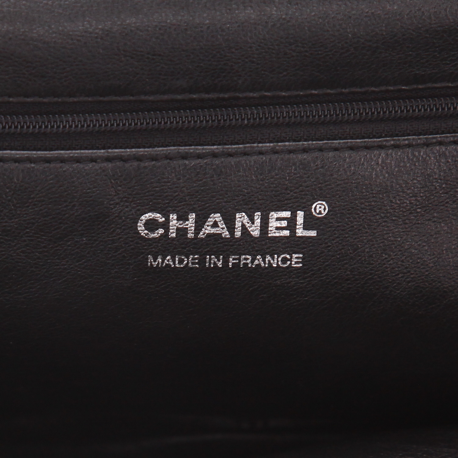 Borsa Chanel  Vintage in tela bianca e pelle nera - Detail D2