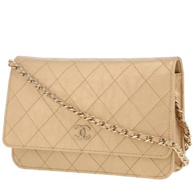 Borsa a tracolla Chanel  Wallet on Chain in pelle dorata