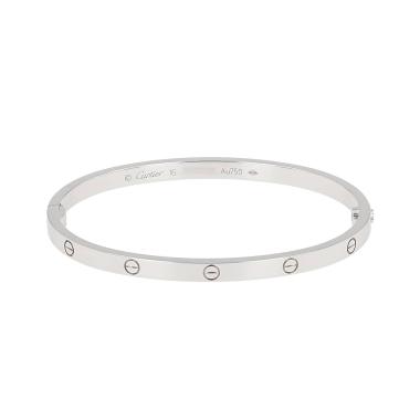 Cartier Love small model bracelet in white gold, size 16