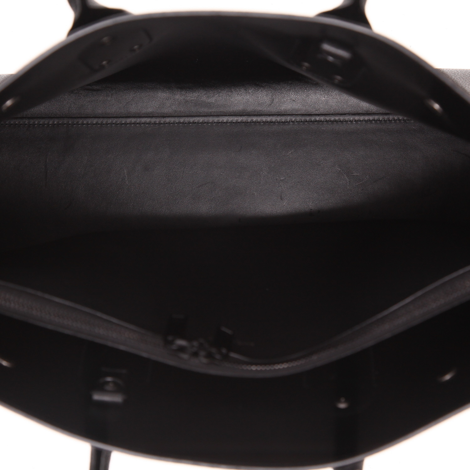 Sac à main Saint Laurent  Sac de jour grand modèle  en cuir noir - Detail D3