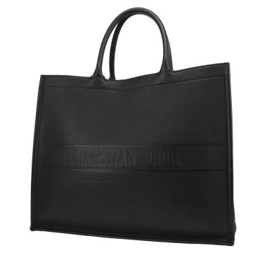 Sac cabas Dior  Book Tote grand modèle  en cuir noir