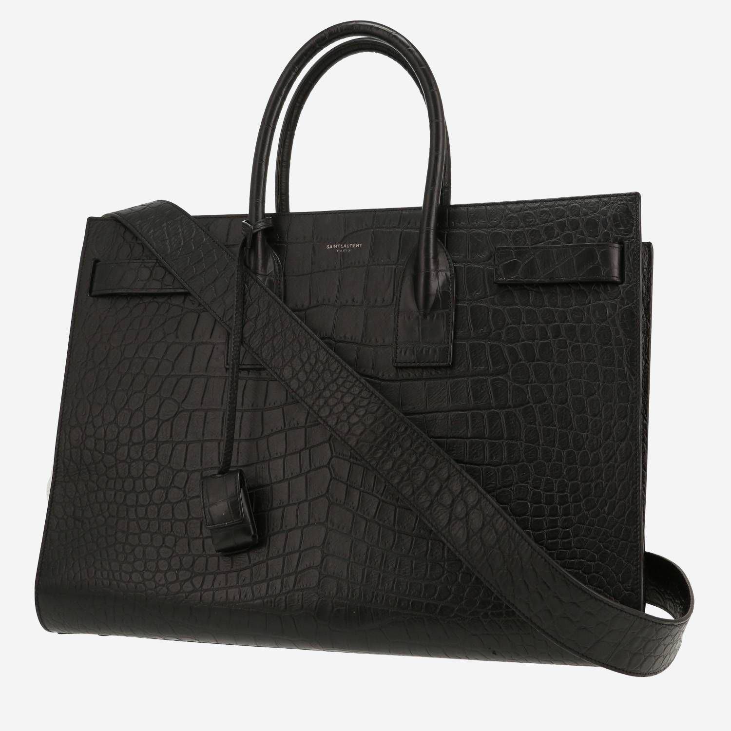 Bolso de mano Saint Laurent  Sac de jour en cuero negro