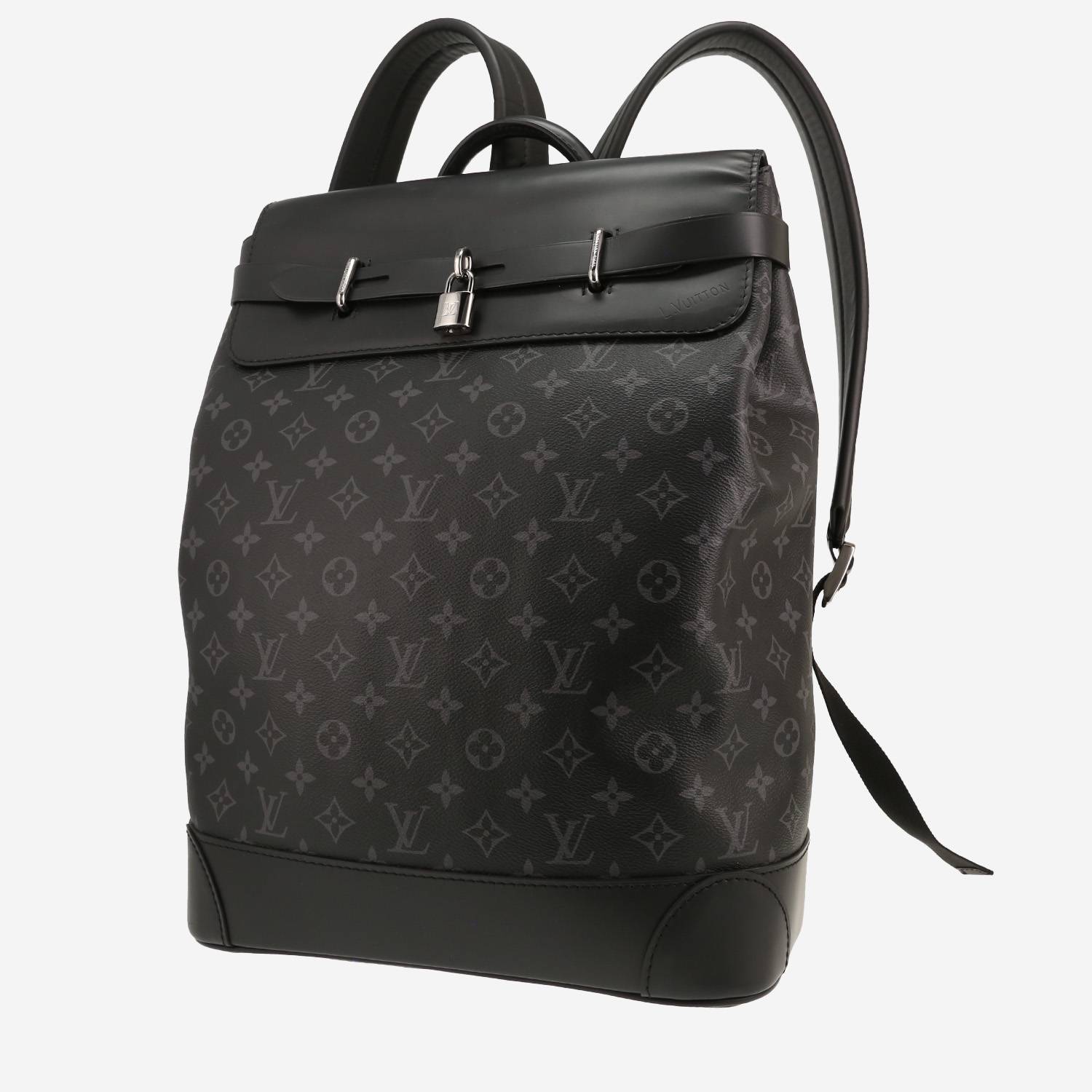 Zaino Louis Vuitton  Steamer Bag in tela monogram grigio Graphite e pelle nera