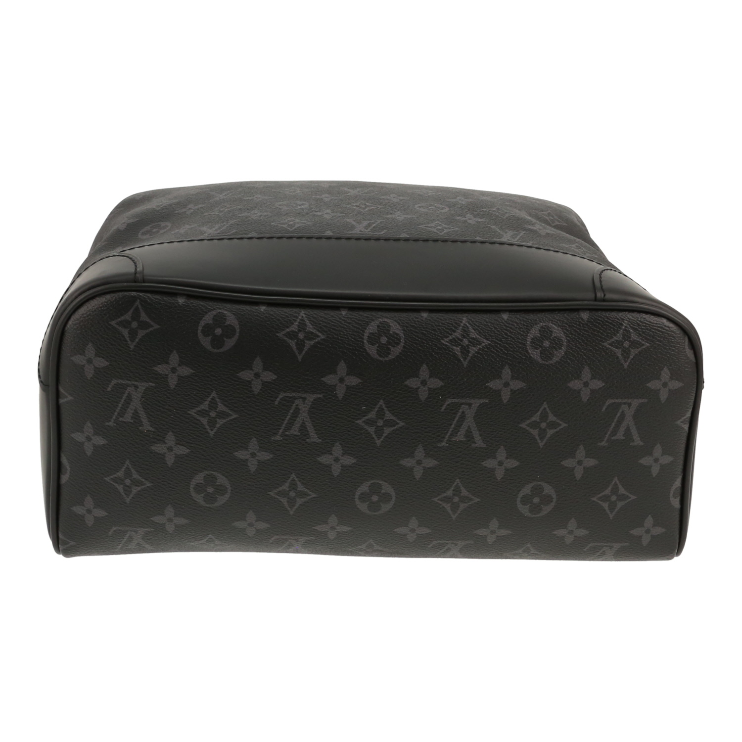 Sac à dos Louis Vuitton  Steamer Bag en toile monogram gris Graphite et cuir noir - Detail D1