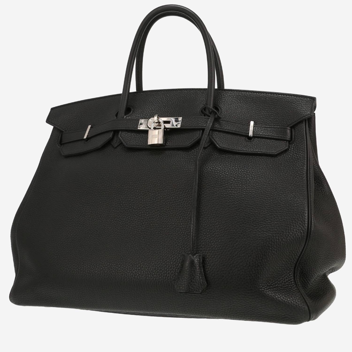 Bolso de mano Hermès  Birkin 40 cm en cuero togo negro