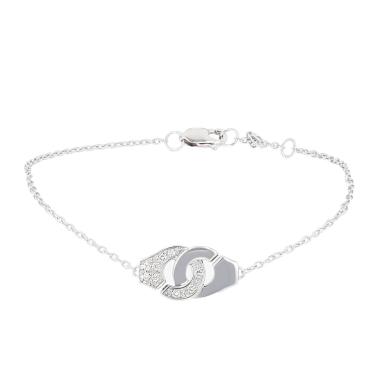 Dinh Van Menottes R8 bracelet in white gold and diamonds
