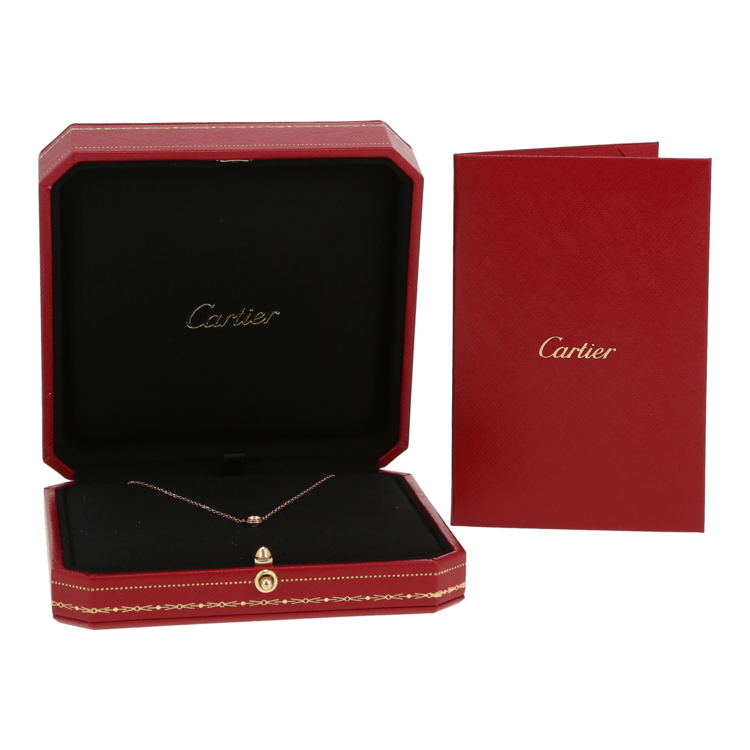 Collar Cartier Cartier d'Amour modelo grande de oro rosa y diamante - Detail D2