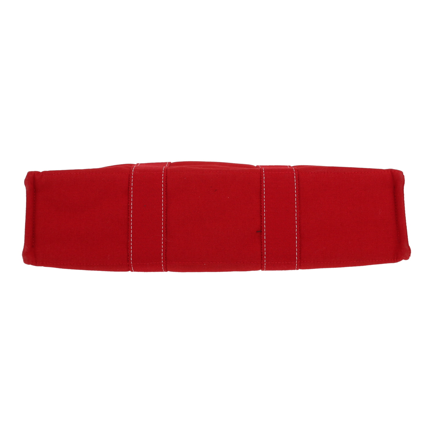 Hermès  Toto Bag - Shop Bag shopping bag  in red canvas - Detail D1
