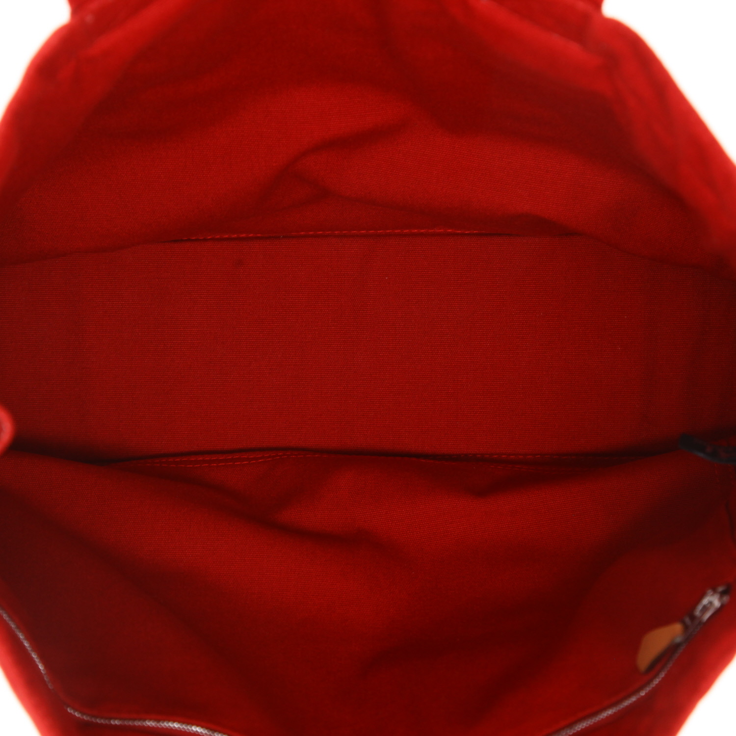 Bolso Cabás Hermès  Toto Bag - Shop Bag en lona roja - Detail D3