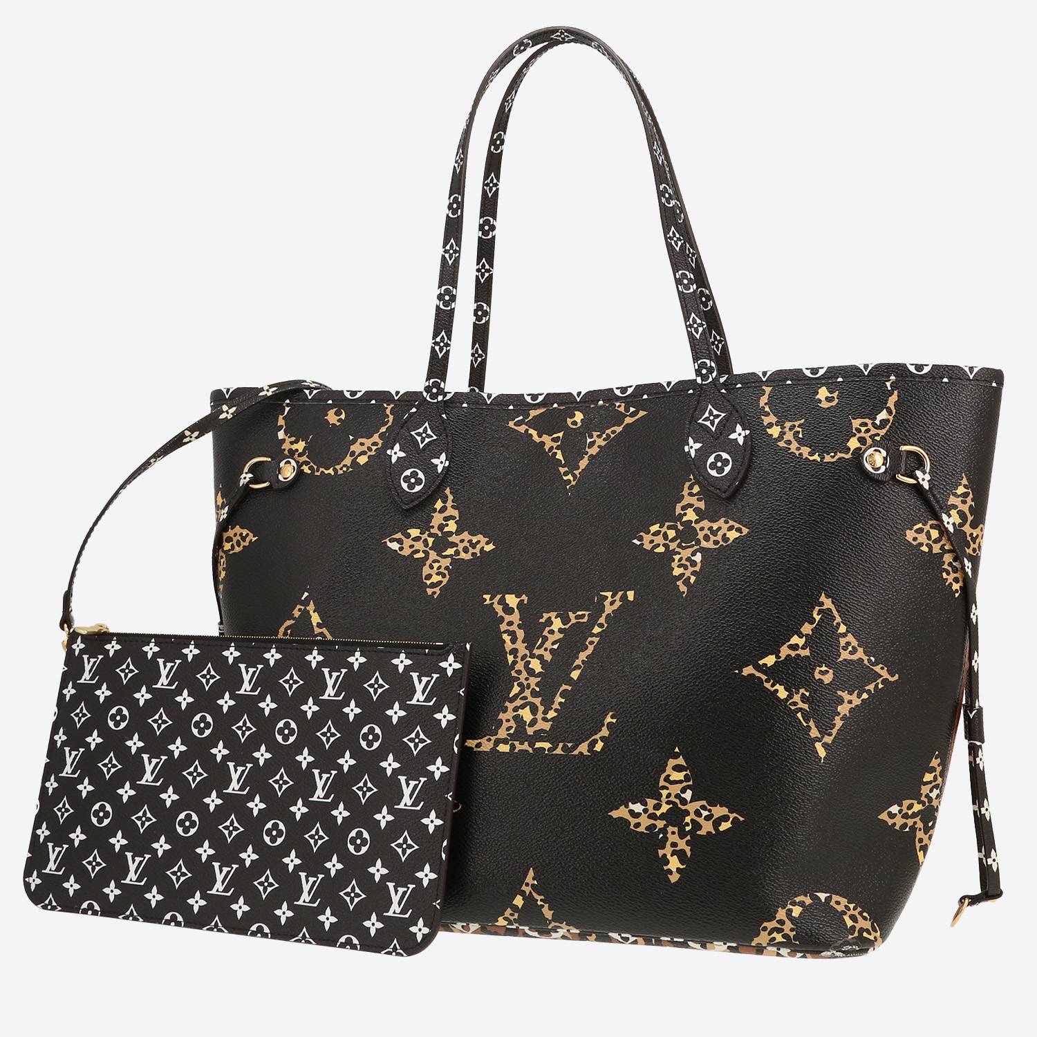 Shopping bag Louis Vuitton  Neverfull in tela monogram cerata nera