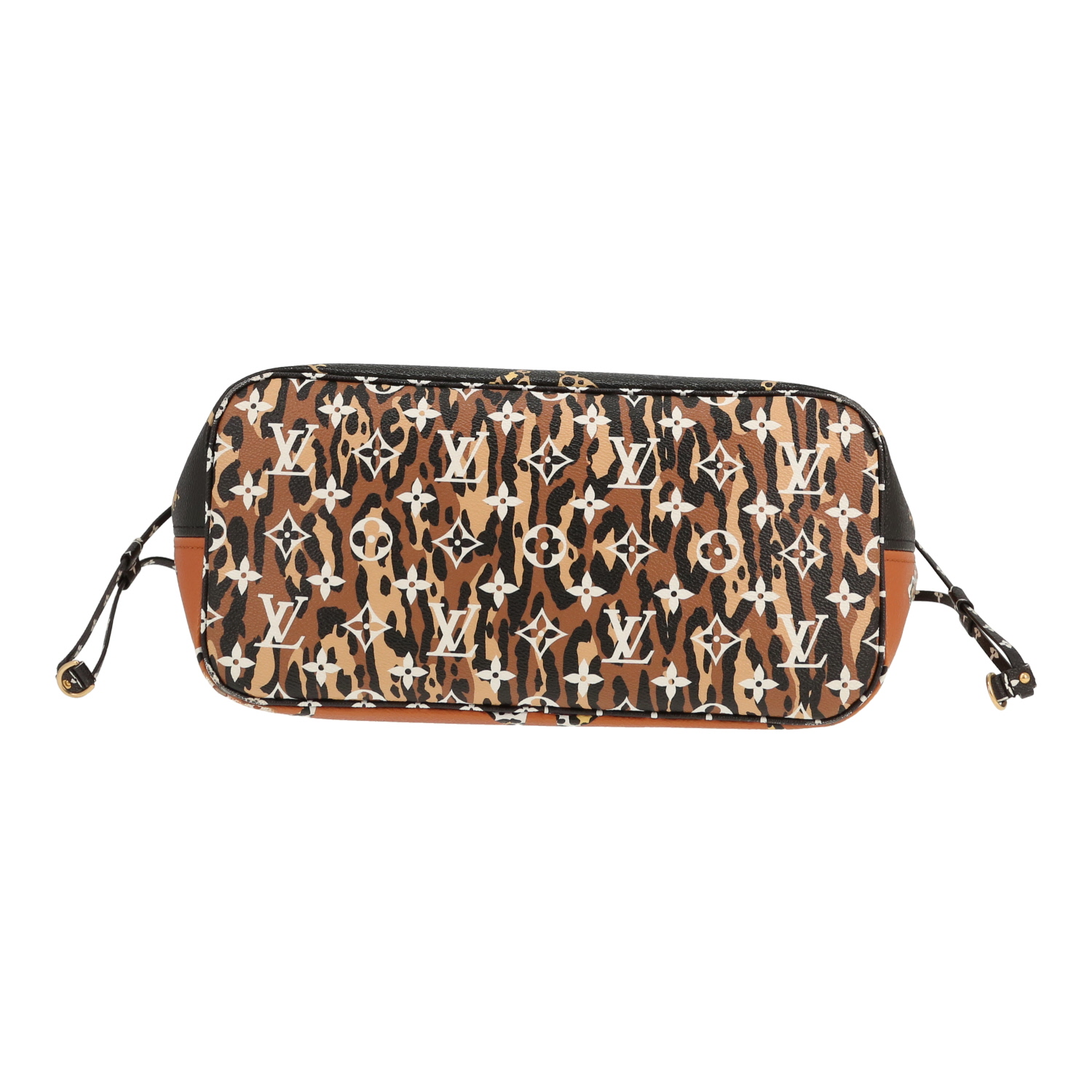 Sac cabas Louis Vuitton  Neverfull en toile monogram enduite noire - Detail D1