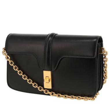 Bolso bandolera Celine  16 en cuero negro
