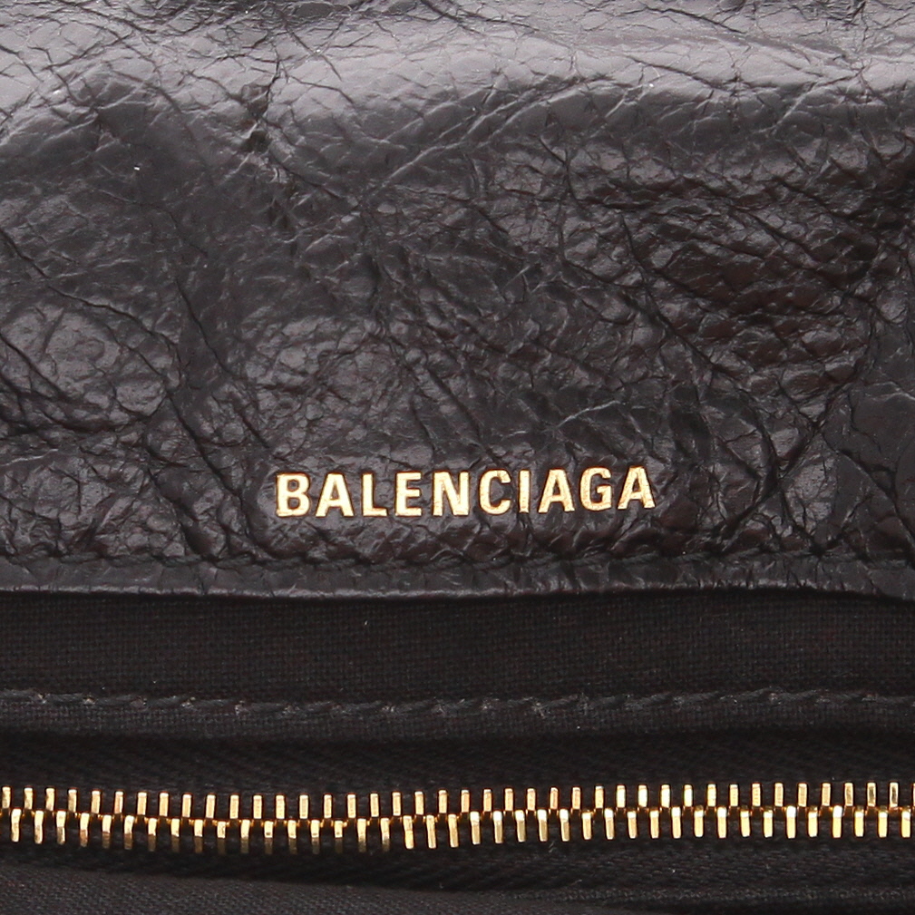 Bolso de mano Balenciaga  Monaco en cuero usado negro - Detail D2