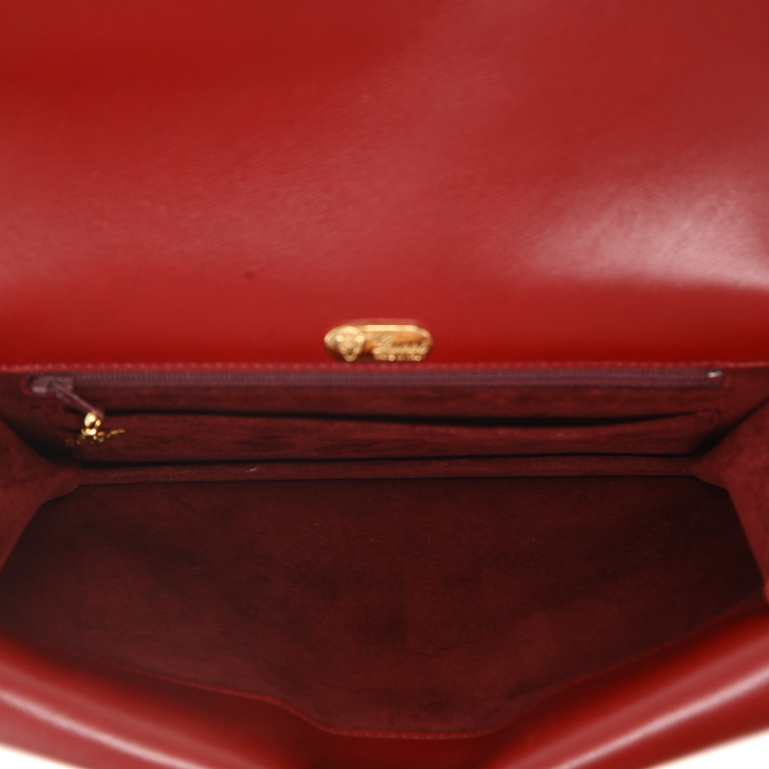 Gucci  Vintage handbag  in burgundy leather - Detail D3