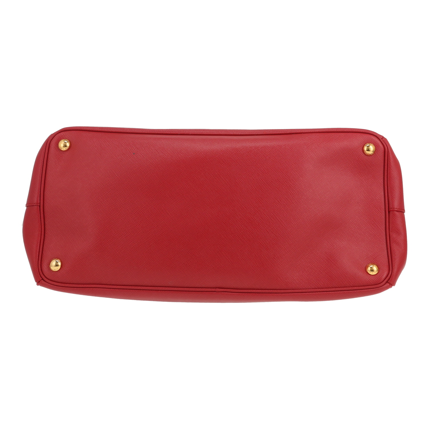 Bolso de mano Prada  Galleria en cuero saffiano rojo - Detail D1