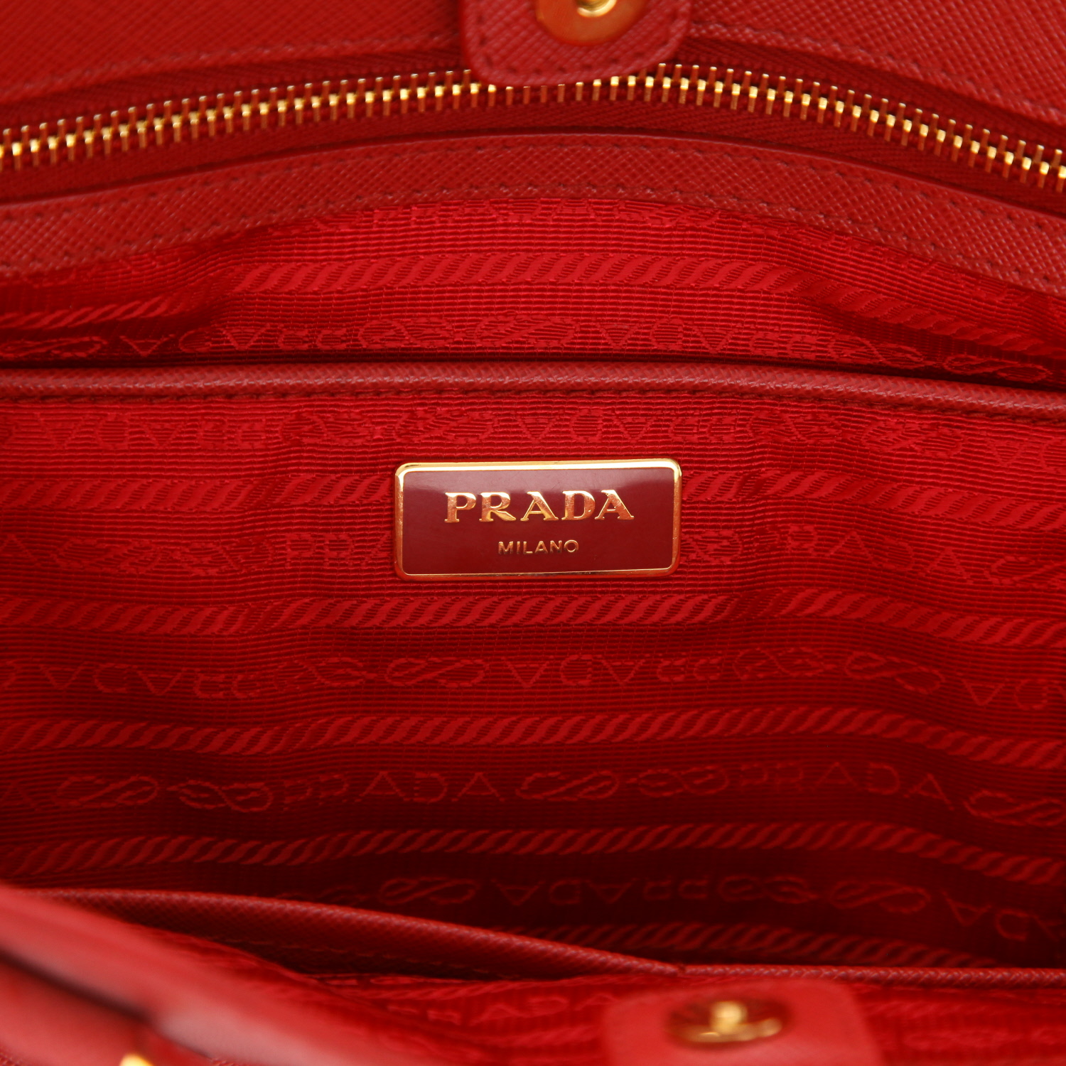 Borsa Prada  Galleria in pelle saffiano rossa - Detail D2