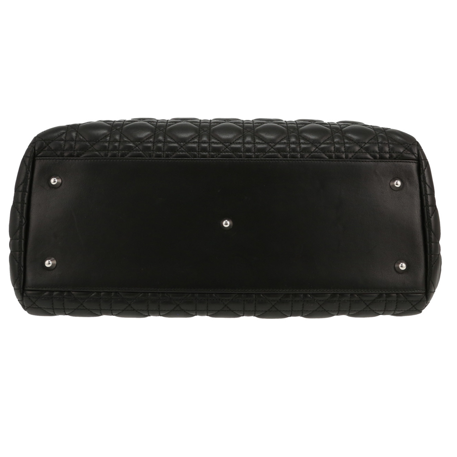 Dior  Dior Soft handbag  in black leather cannage - Detail D1