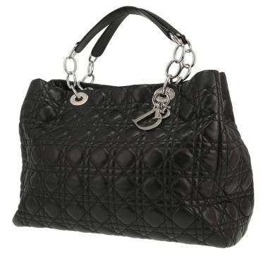 Bolso de mano Dior  Dior Soft en cuero cannage negro