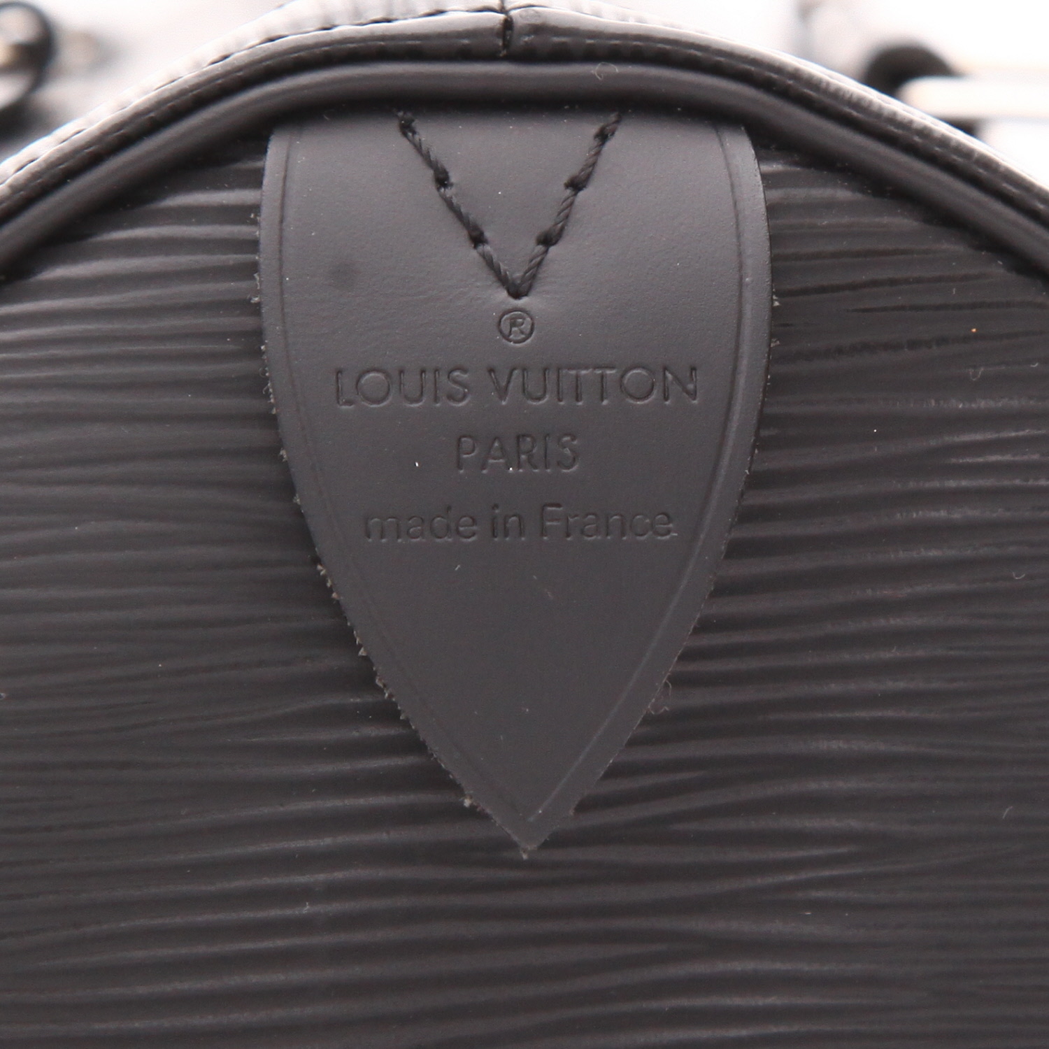 Bolso de mano Louis Vuitton  Speedy 35 en cuero Epi negro y cuero - Detail D2