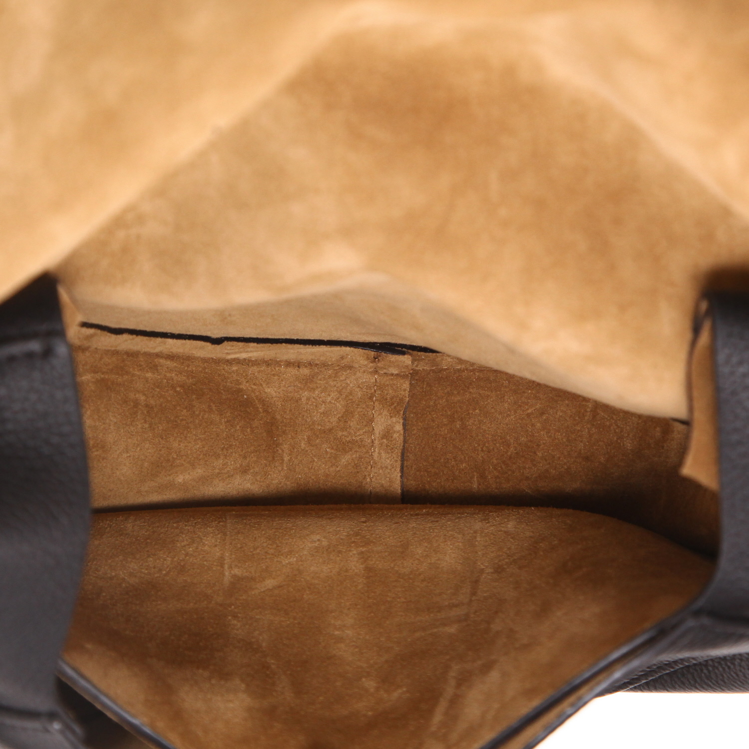 Bolso bandolera Loewe  Gate en cuero granulado negro y marrón - Detail D3
