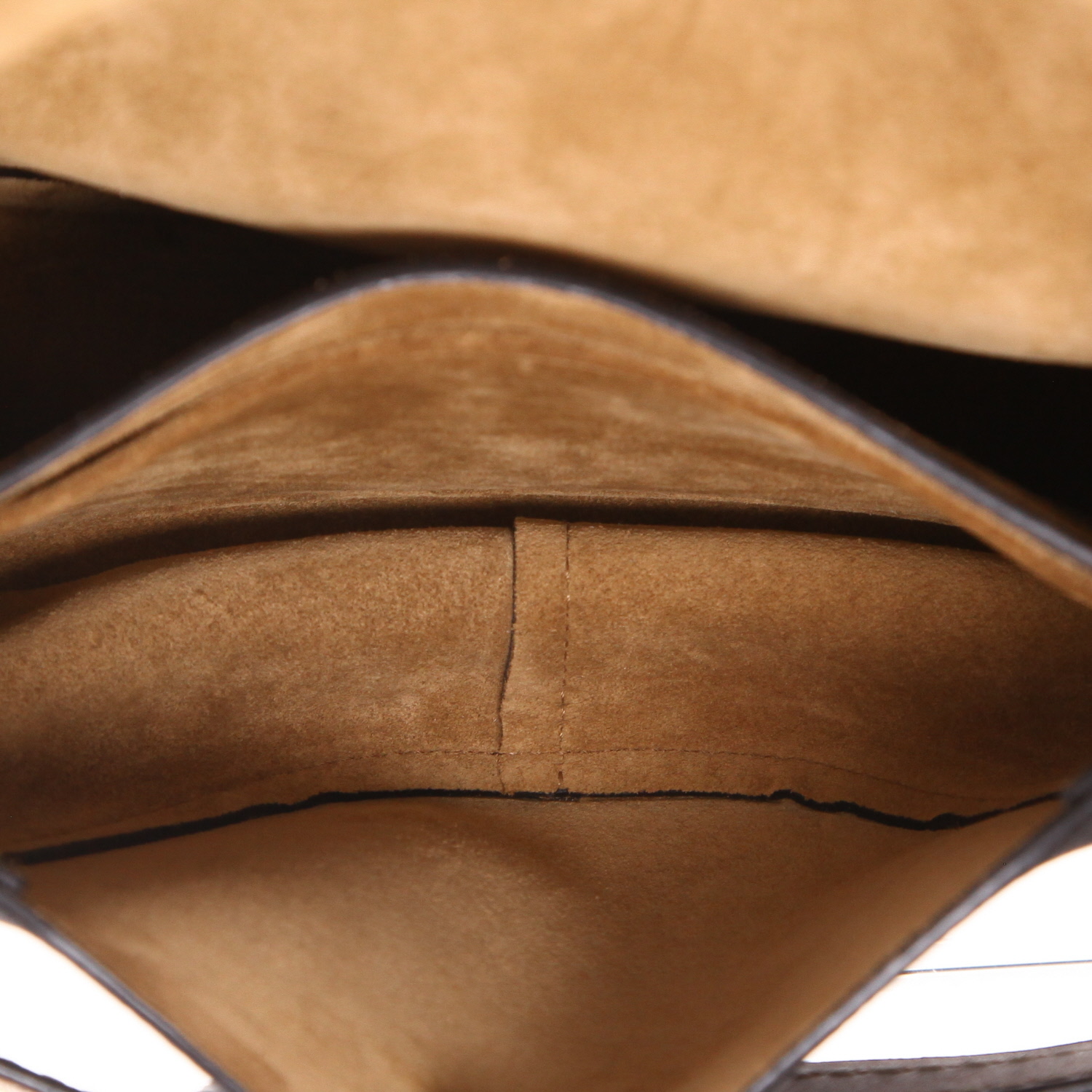 Bolso bandolera Loewe  Gate en cuero granulado negro y marrón - Detail D4