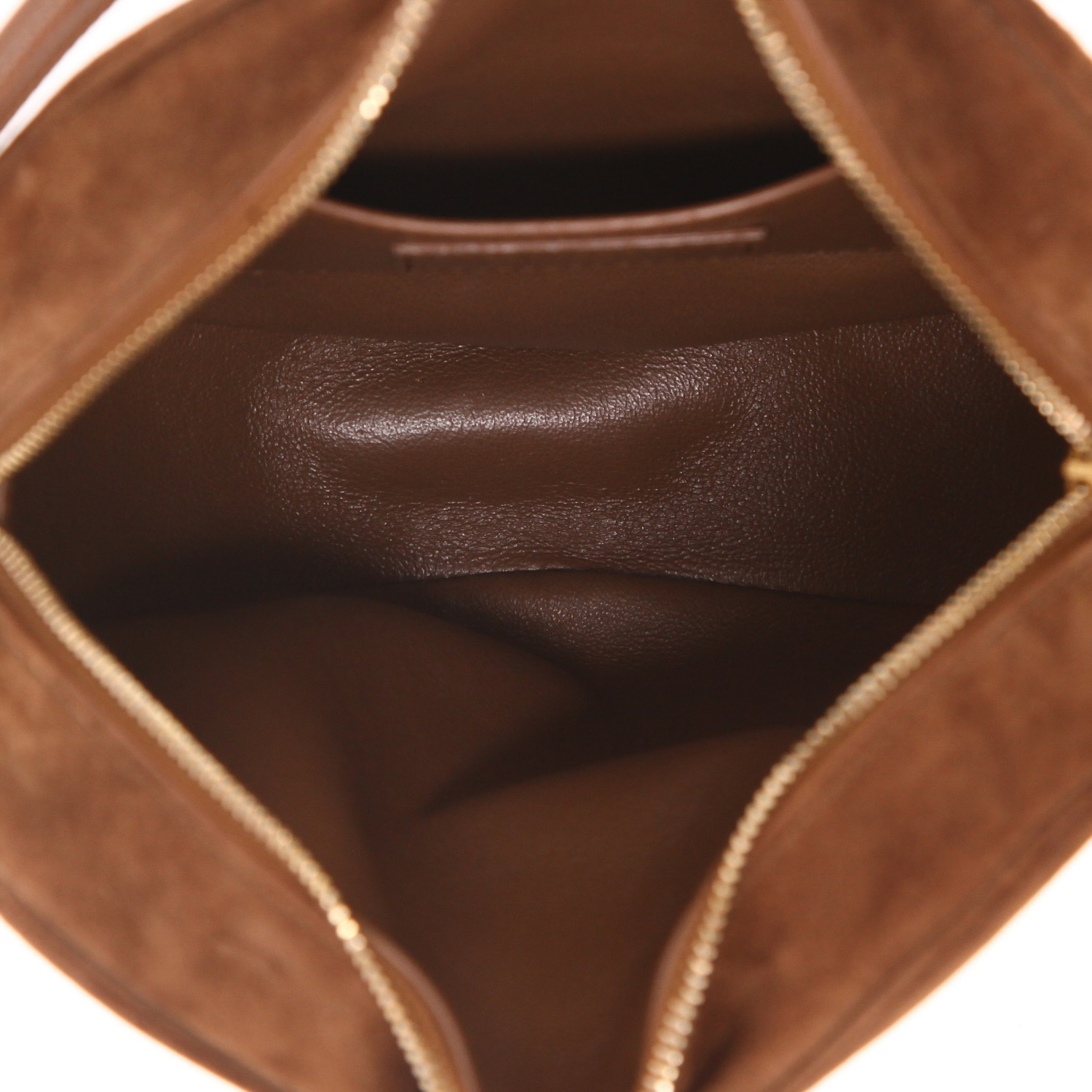 Bolso bandolera Saint Laurent  Sac Coeur en Veau velours marrón y terciopelo marrón - Detail D3