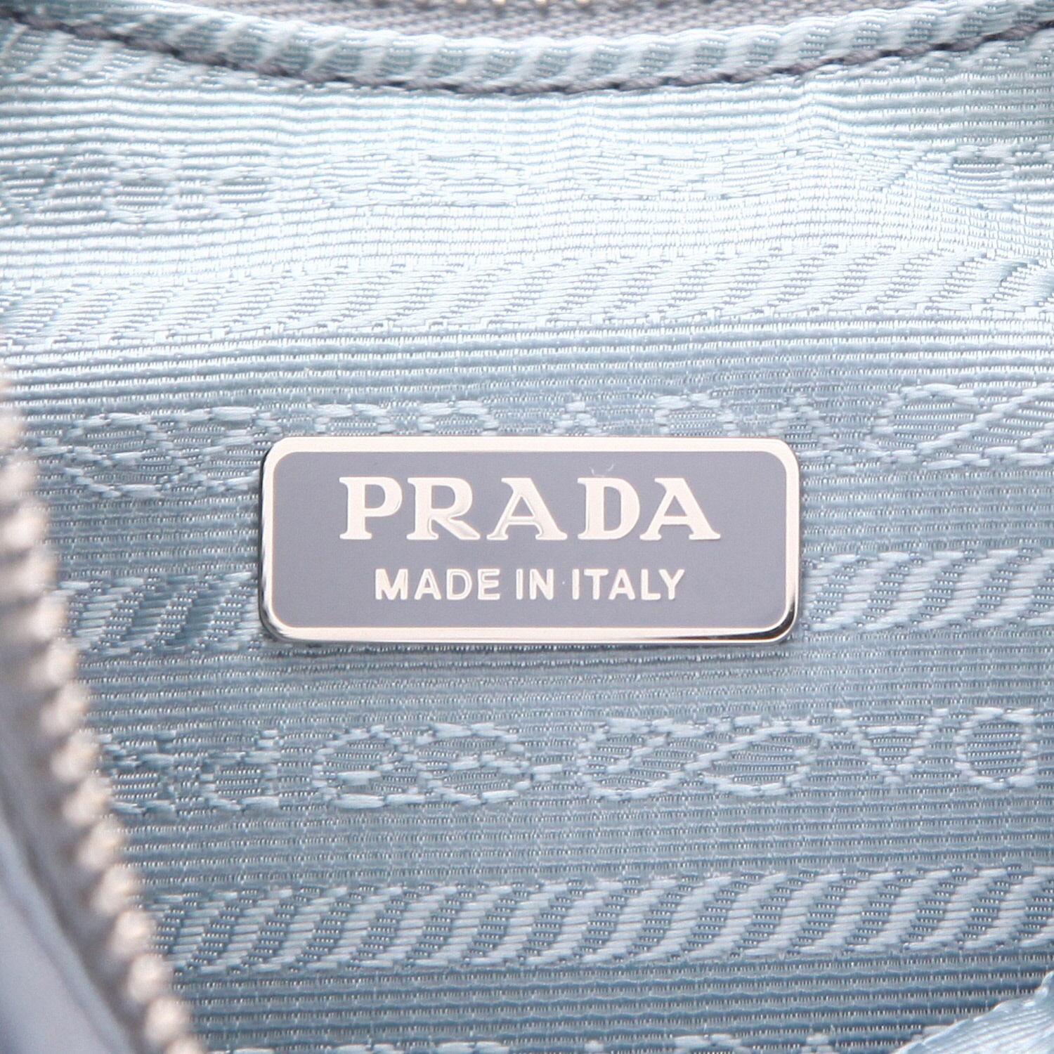 Borsa a tracolla Prada  Re-Edition 2005 in tela blu - Detail D2