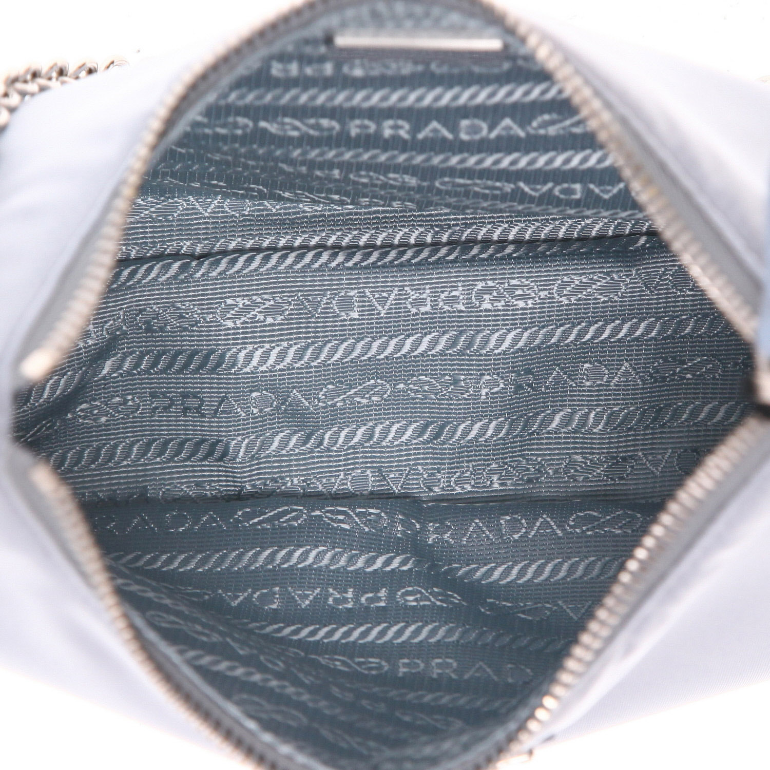 Borsa a tracolla Prada  Re-Edition 2005 in tela blu - Detail D3