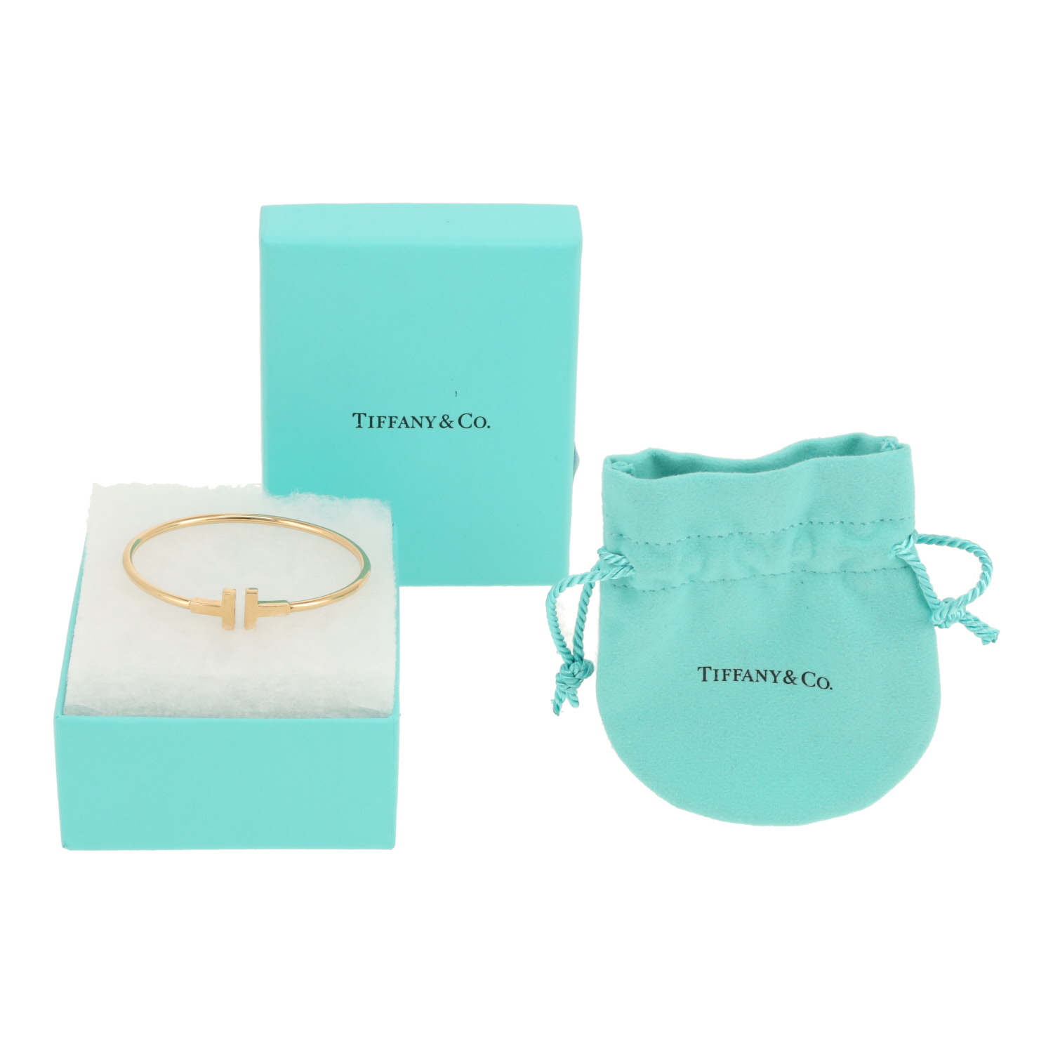 Bracciale Tiffany & Co Tiffany T in oro giallo