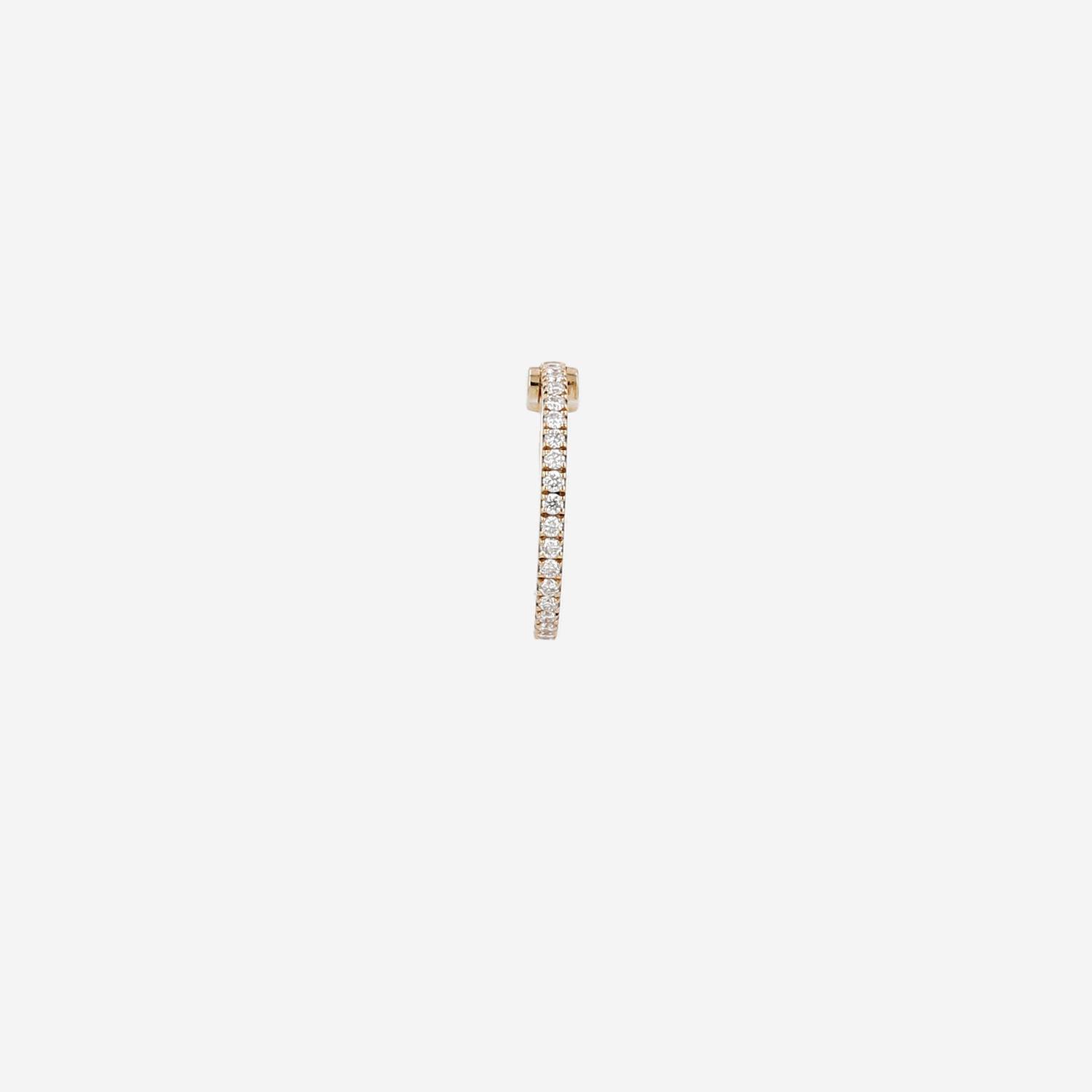 Messika Gatsby single ear clip in yellow gold and diamonds