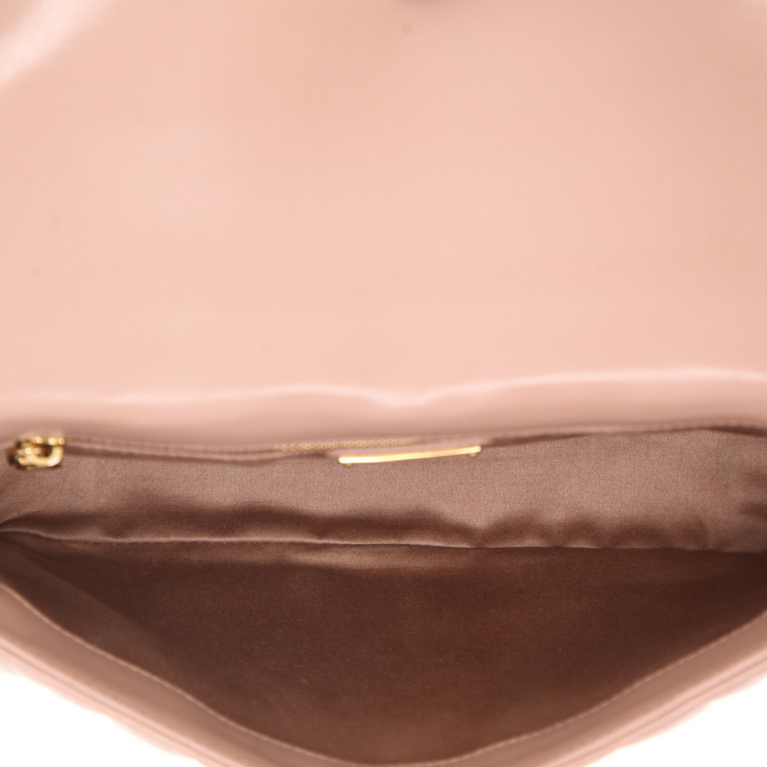 Sac à main Miu Miu   en cuir matelassé beige - Detail D3
