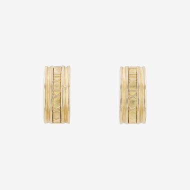 Tiffany & Co Atlas hoop earrings in yellow gold