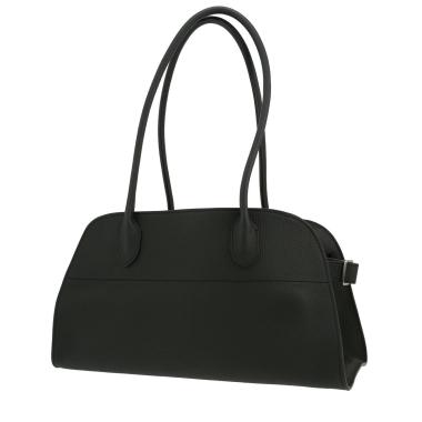 Borsa a spalla The Row  Margaux Shoulder in pelle martellata verde scuro