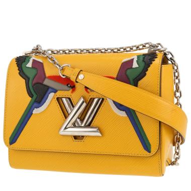 Louis Vuitton  Twist medium model  shoulder bag  in yellow epi leather
