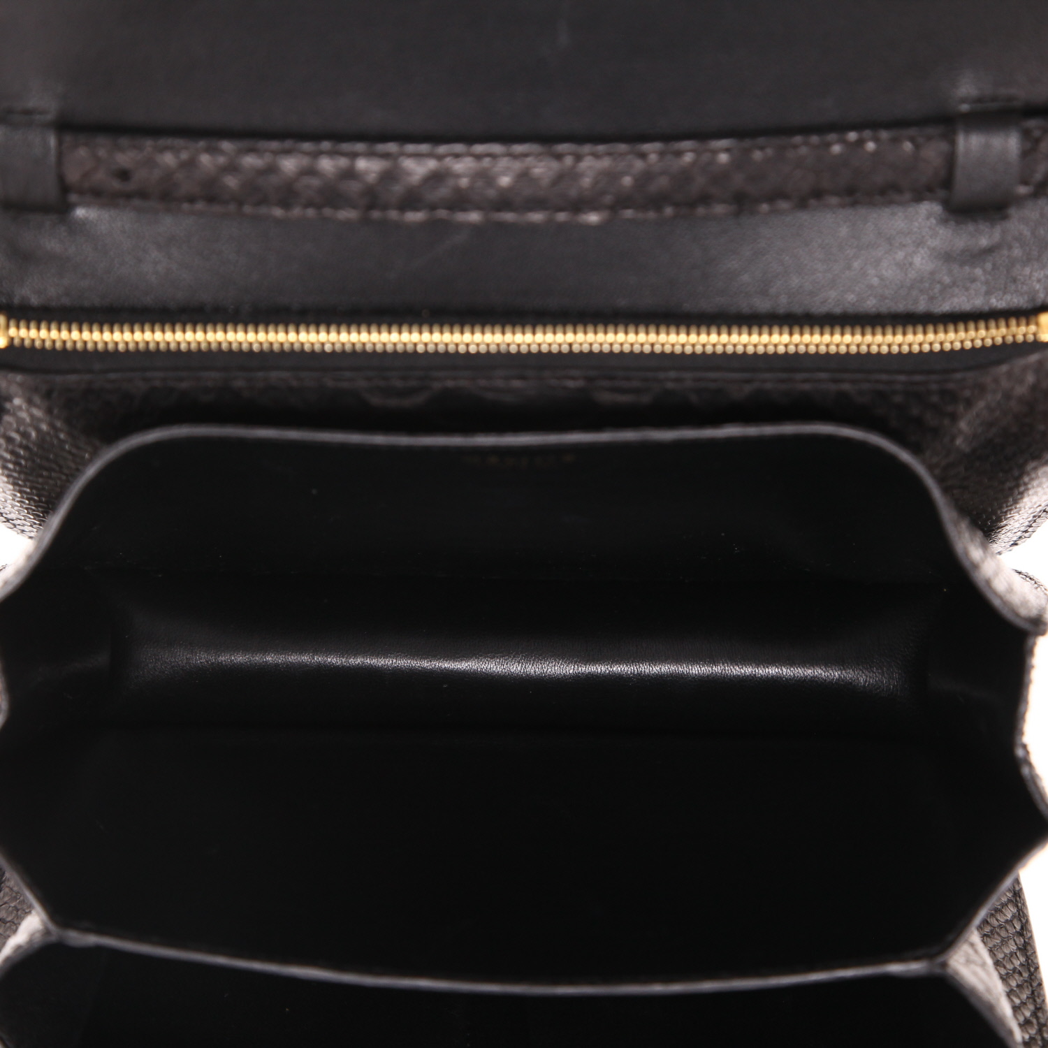 Sac bandoulière Celine  Classic Box en python noir - Detail D3