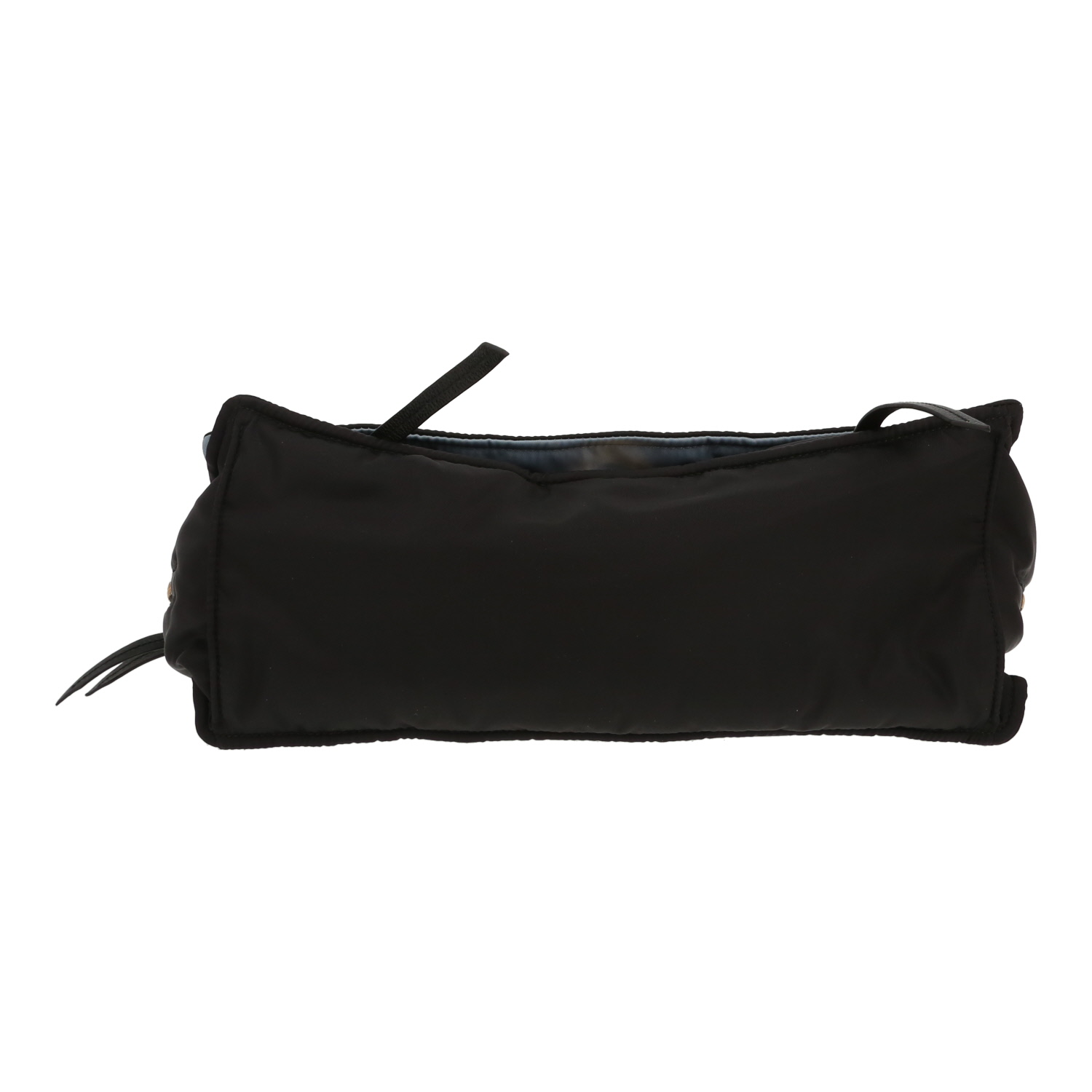 Prada  Etiquette shoulder bag  in black canvas - Detail D1